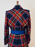 Long Line Tartan Trench