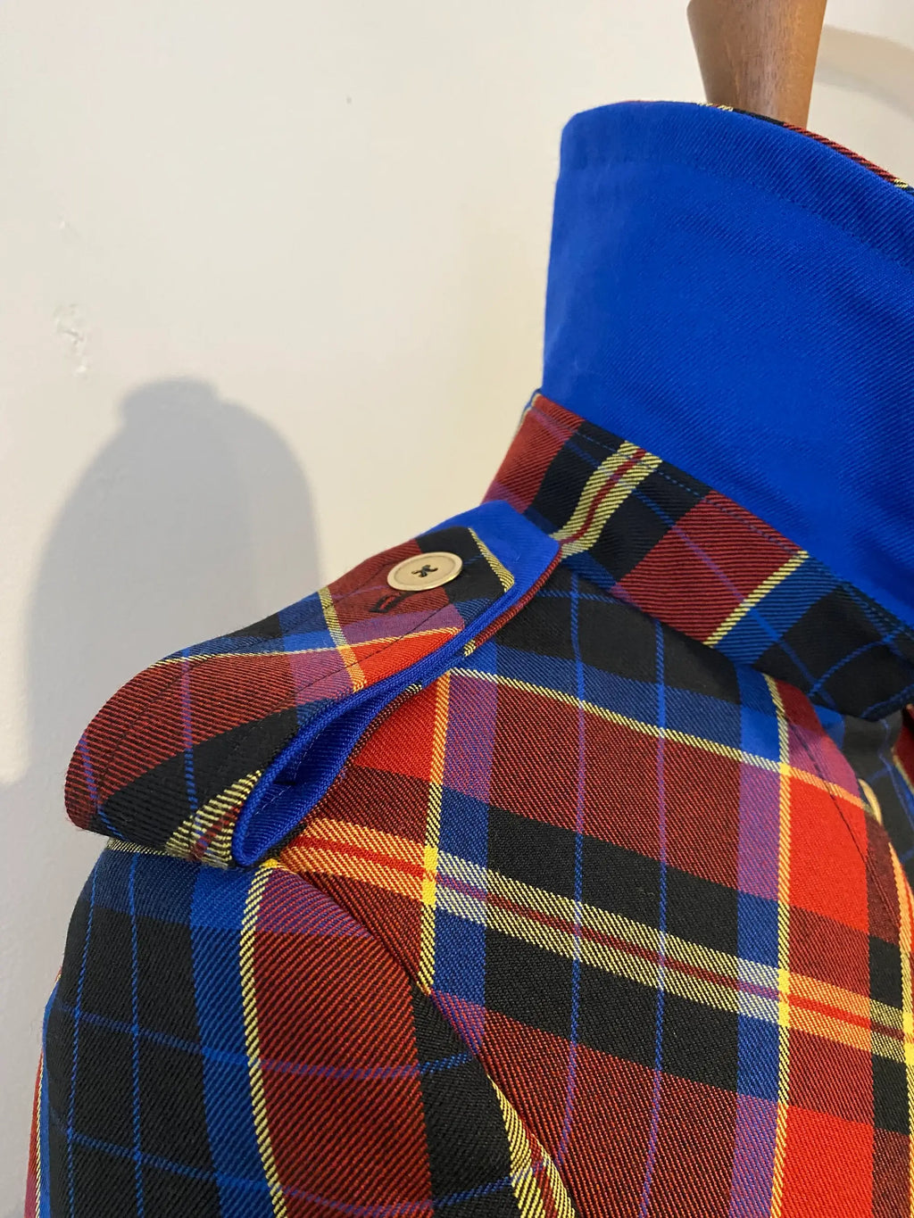 Long Line Tartan Trench