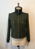 Tweed and leather Marianne zip jacket