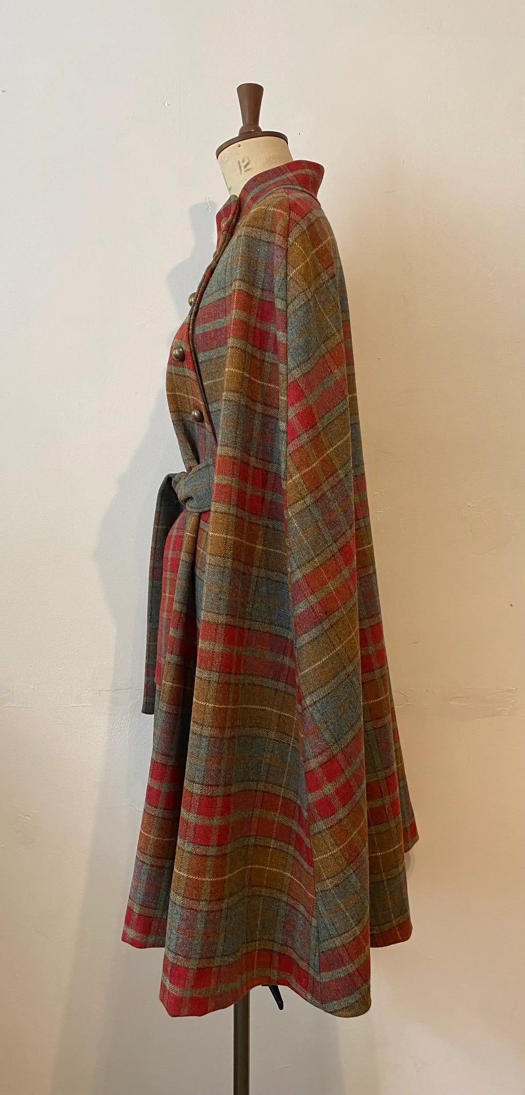 Check Stalker Belted Cape