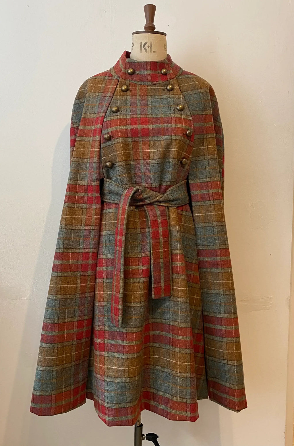 Check Stalker Belted Cape