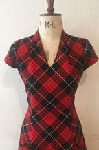 Tartan Blitz Wasserfallkleid