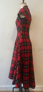 Tartan Blitz Wasserfallkleid