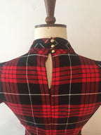 Tartan Blitz Wasserfallkleid