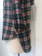 Anita Tartan Chiffon Tie Neck Blouse