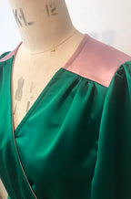 Two tone Esmeralda wrap dress