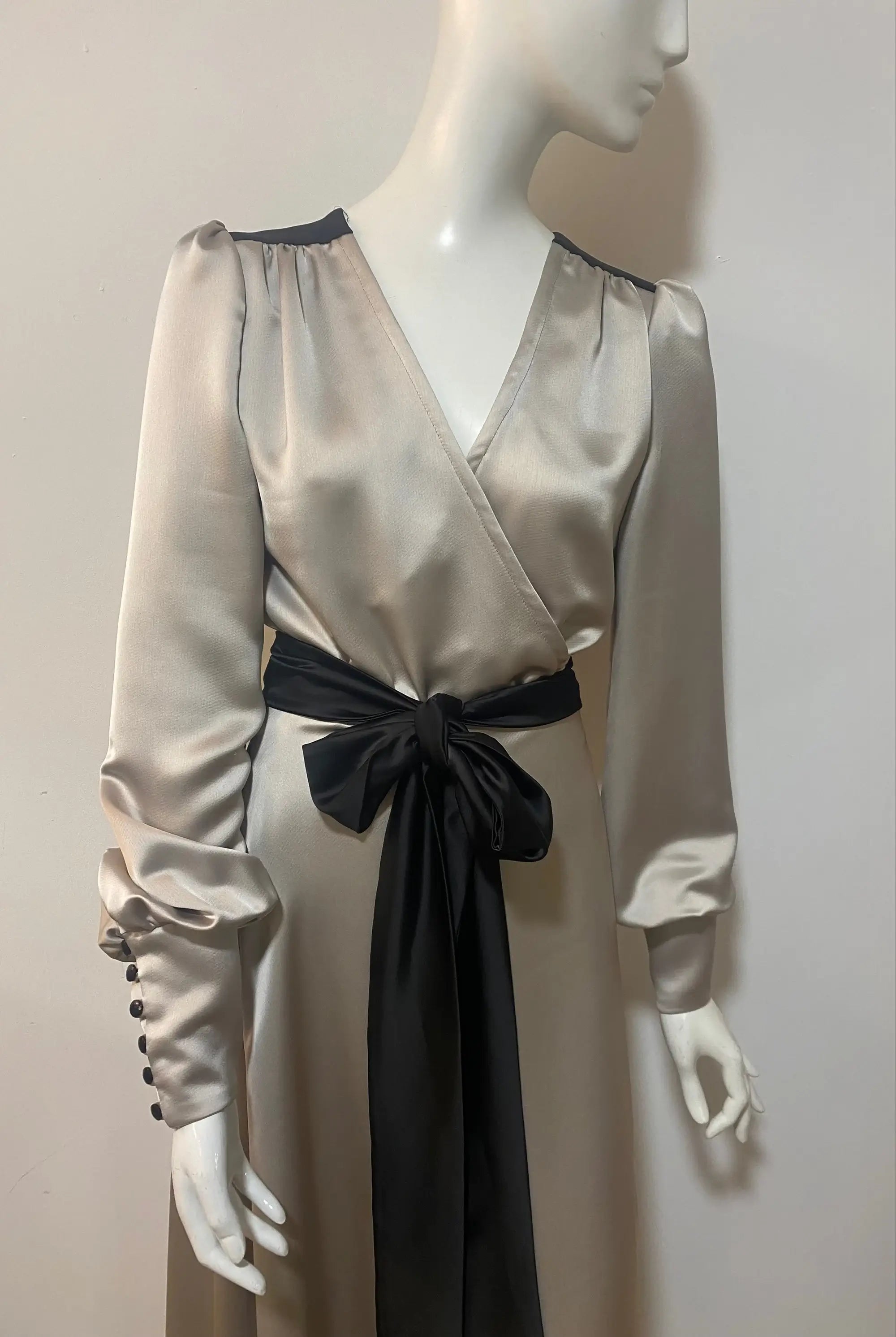Two tone Esmeralda wrap dress
