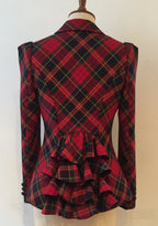 Eliza Bustle Jacket in Tartan