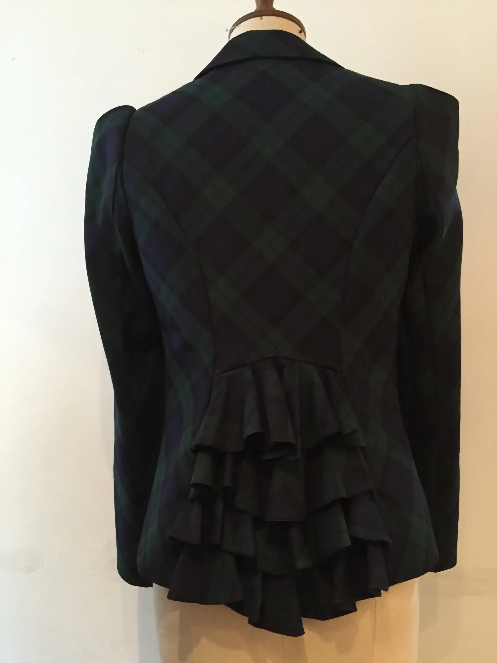 Tartan-Rüschenjacke