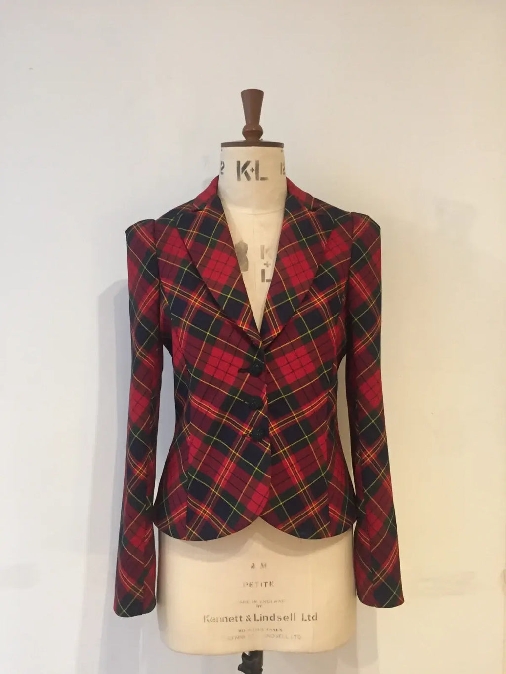 Eliza Bustle Jacket in Tartan