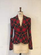Eliza Bustle Jacket in Tartan